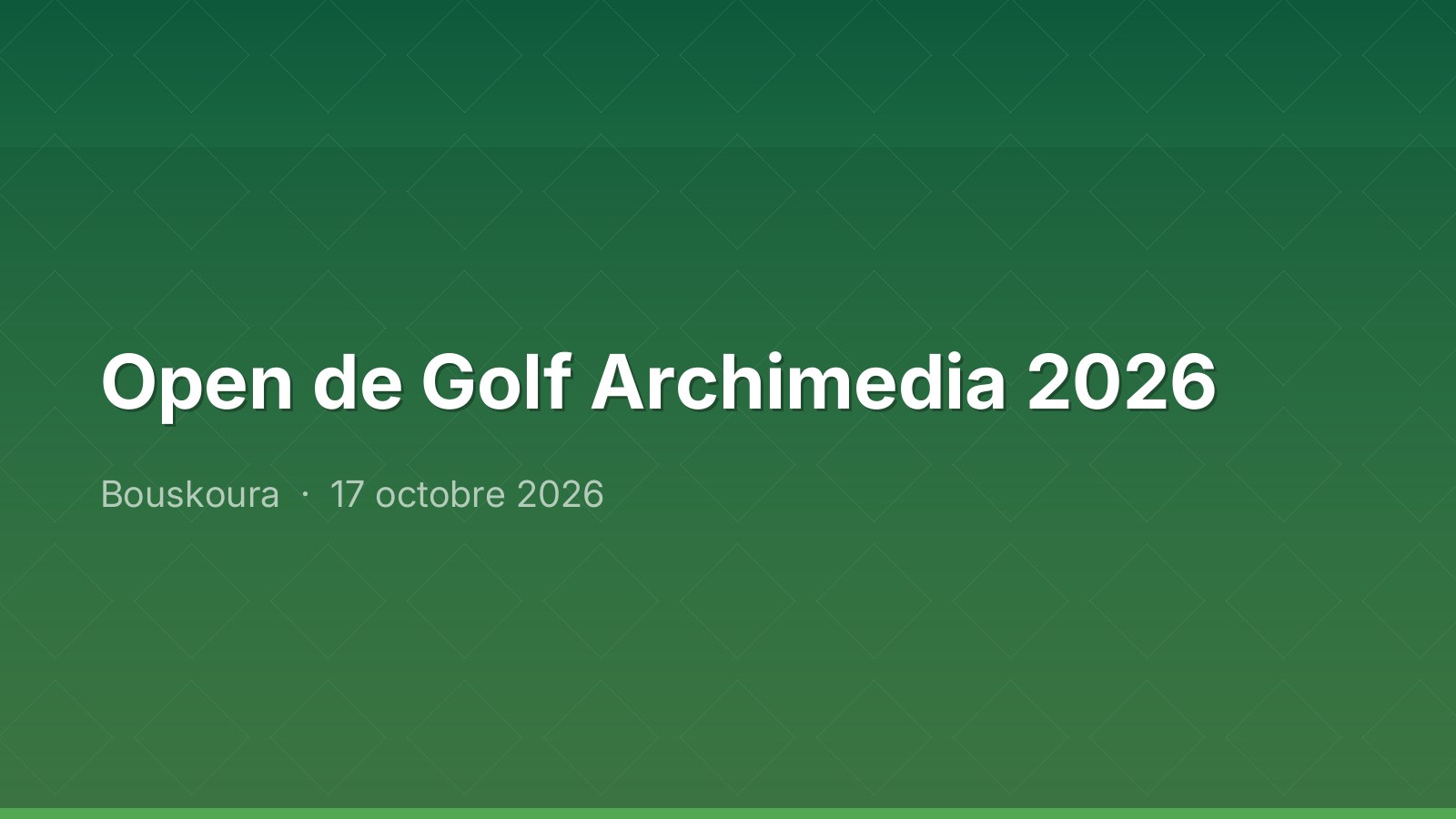 Archimedia Golf Open 2026