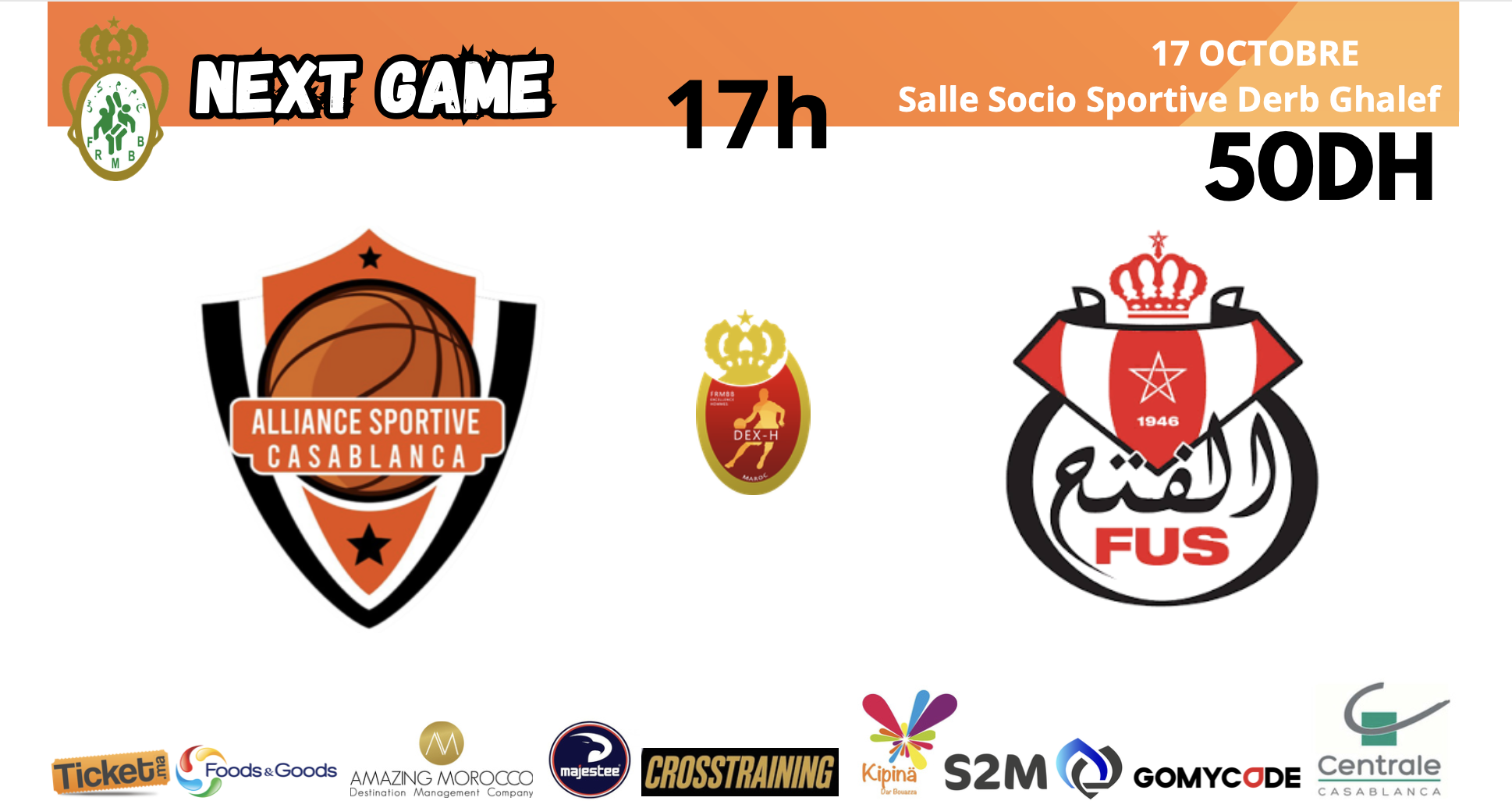 Game 2 — ASC vs FUS, Division Excellence Hommes de basket-ball